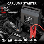 Portable Car Jump Starter, 4000A Car Battery Jump Starter with 150PSI Tire Inflator, 12V Car Battery Jump Starter, 15000mAh Power Bank, with LED Light