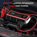 8000A Peak Portable Car Jump Starter with LED Light – Emergency Booster Battery Pack, Power Bank, Wireless Charging, Car Battery Jump Starter Tool